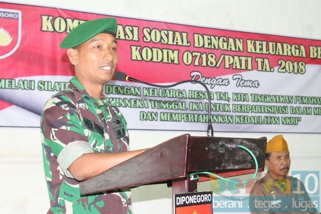 Komsos Antara Pimpinan Dan Keluarga Besar TNI AD Pati Tingkatkan Keutuhan NKRI